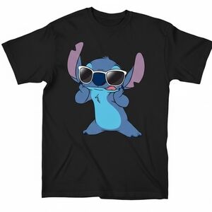 Lilo And Stitch Sunglasses Cotton T-shirt